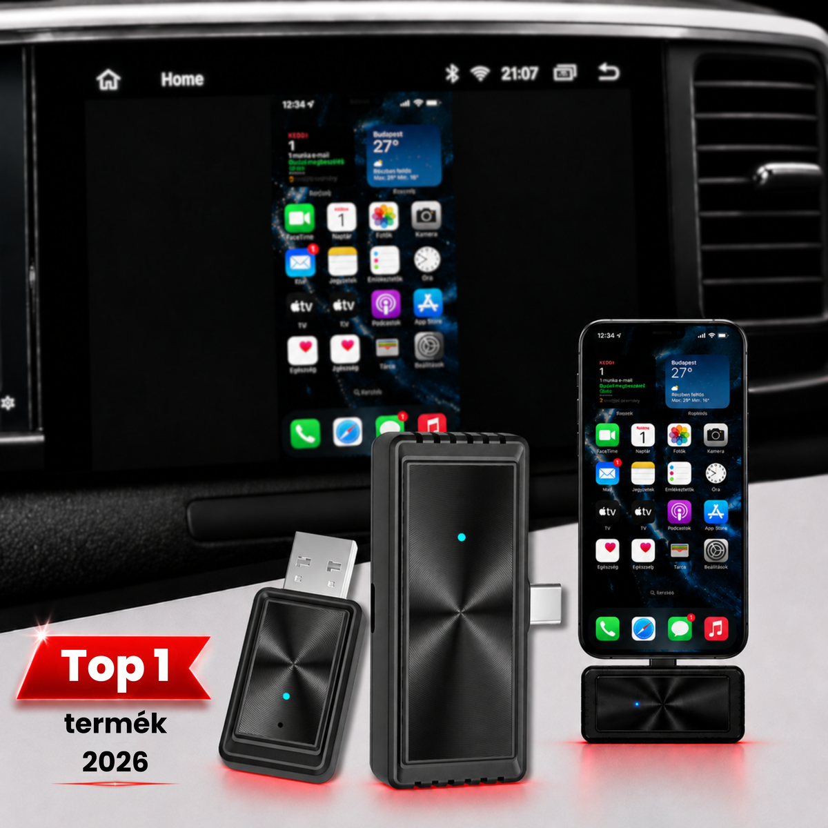 CarFusion™ Pro - Autós telefontükröző adapter