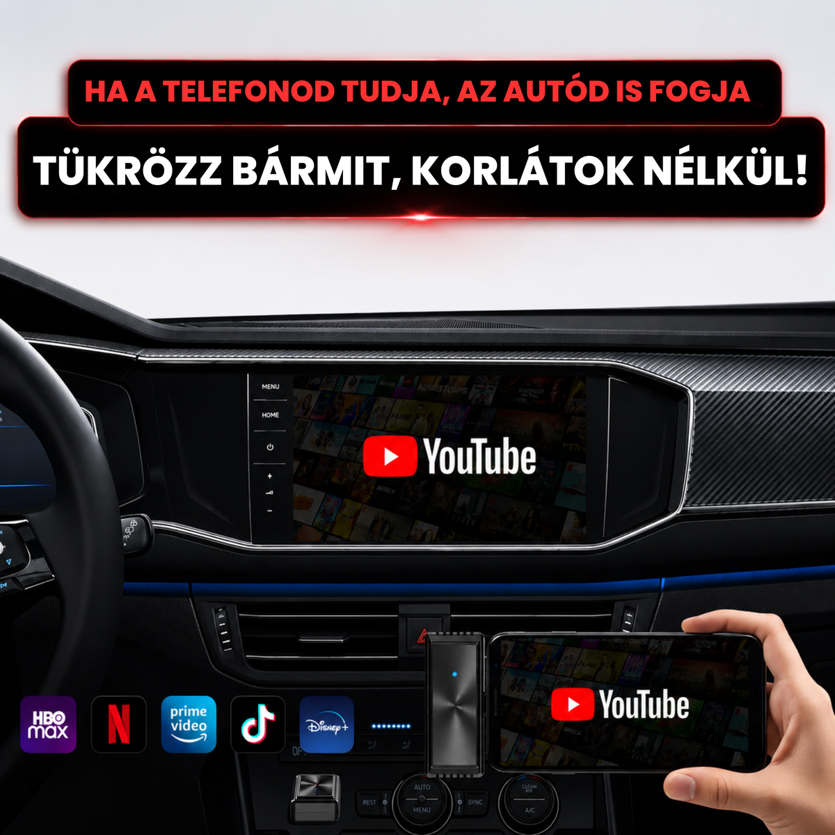 CarFusion™ Pro - Autós telefontükröző adapter